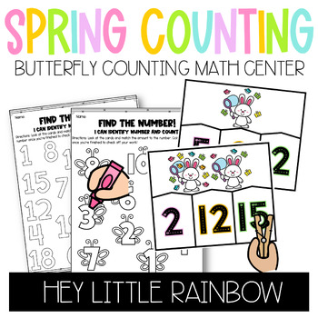 Count & Match Butterflies 1-30 Counting and Addition Math Tubs Spring