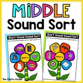 Spring CVC Words Short Vowel Craftivity Sorting and Worksh