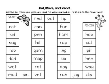 Spring CVC Word Game by Tara Griffey | Teachers Pay Teachers