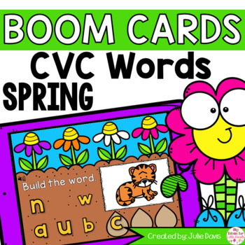Preview of Spring CVC Words Digital Game Boom Cards™