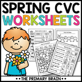 Spring CVC Words Worksheets | Literacy Centers Homework an