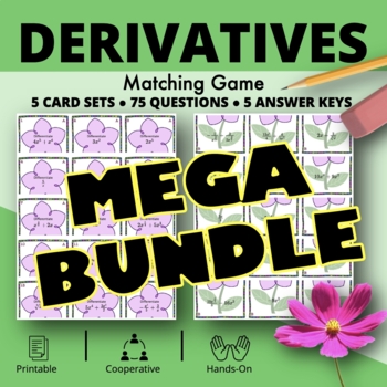 Preview of Spring | Calculus Derivatives BUNDLE: Matching Games