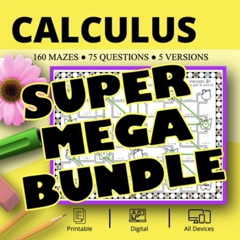 Preview of Spring: Calculus SUPER MEGA BUNDLE Maze Activity