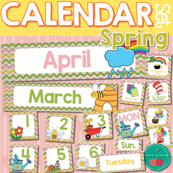 Preview of Spring Calendar Numbers