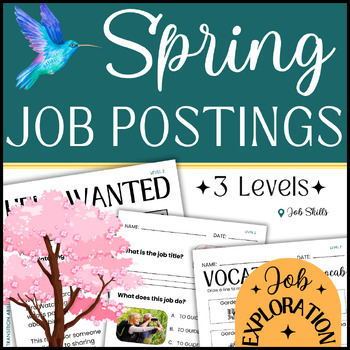 Preview of Spring Careers | Springtime Job Listing Reading | Special Ed Job Skills Activity