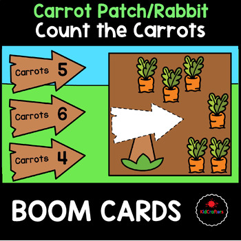 Preview of Spring | Carrot Patch / Count the Carrots Boom Cards™