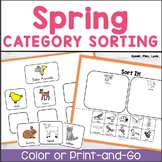 Spring Categories Sort - Spring Vocabulary - Speech Therap