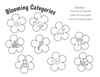 Download Spring Categories Cut Color and Glue Free Worksheets by ...