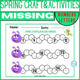 Spring Caterpillar Missing Letters&Numbers,Spring Math Crafts&Activities