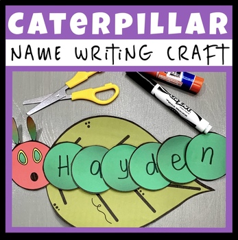 Hungry Caterpillar Name Craft by Create 25 Printables | TPT