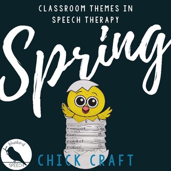 Preview of Spring Chick Craft Speech Therapy Mixed Groups