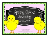 Spring Chicks Answering Questions (Print and No-Print Versions)