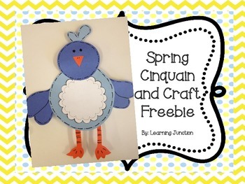 Preview of Spring Cinquain Poem and Craft Freebie