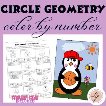 Preview of Spring Circle Geometry Color By Number
