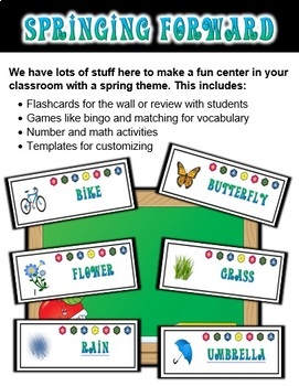 Spring Classroom Center Activity Bundle by ESL Kidz | TpT
