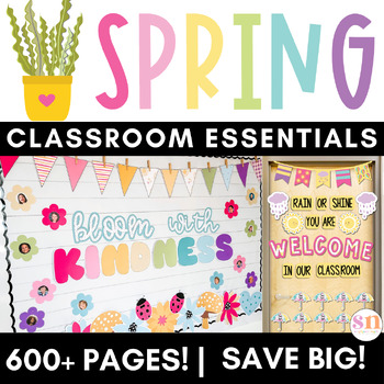 Preview of Spring Classroom Decor | Spring Bulletin Letters | Spring Door Decor & MORE!