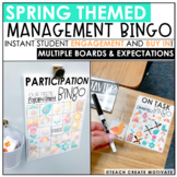 Spring Classroom Behavior Management Bingo Games - Kindness, Homework, & More
