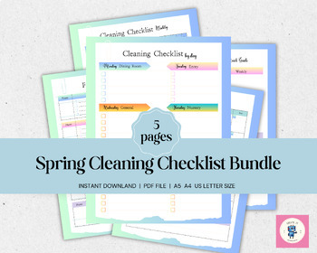 Preview of Spring Cleaning checklist, calendar and chore chart, classroom clean up