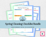 Spring Cleaning checklist, calendar and chore chart, class