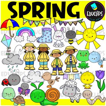 Preview of Spring Clip Art Set {Educlips Clipart}