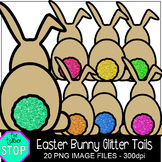 Spring Clip Art Easter Bunny Glitter Tails {The Teacher Stop}