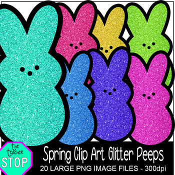 Spring Clip Art Easter Glitter Peeps The Teacher Stop By The Teacher Stop