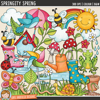 Preview of Spring Clip Art (Kate Hadfield Designs)