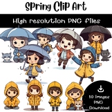 Spring Clip Art for Commercial Use/ Rainy Day / End of The