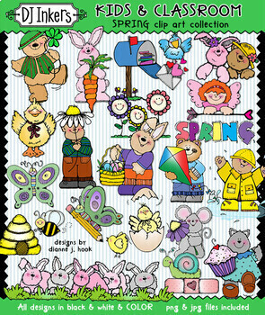 Preview of Spring Clip Art for Kids and Classroom, St Patrick's Day and Easter