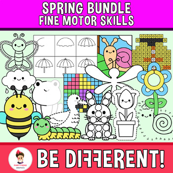 Preview of Spring Clipart Bundle Fine Motor Skills Bugs