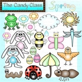 Spring Clipart Frog Bunny Bee Butterfly Bird Dragonfly Ant