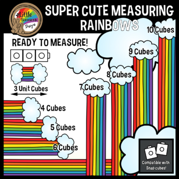 Preview of Spring Clipart | Measuring Rainbows | Non Standard Measurement