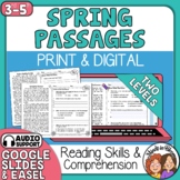 Spring Close Reading Comprehension Passages and Questions 