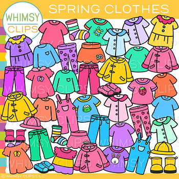 Spring Clothes Clip Art by Whimsy Clips