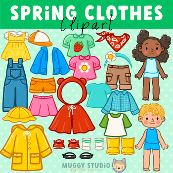 Spring Clothes Clipart by Muggy Studio | TPT