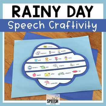 Preview of Articulation and Language Speech Craft Spring Rain Cloud