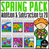 Spring Color By Code {Addition & Subtraction to 20}