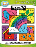 Spring Color By Code Clipart {Zip-A-Dee-Doo-Dah Designs}