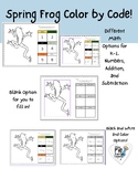 Spring Color By Code Math - Frog