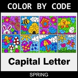 Spring: Color By Letter (Uppercase)