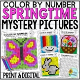 Spring Color By Number Mystery Pictures | Print and Digita