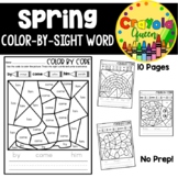 Spring Color-By-Sight Word