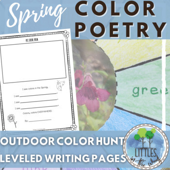 Preview of Spring Color Poetry Writing for Kindergarten, First and Second Grade
