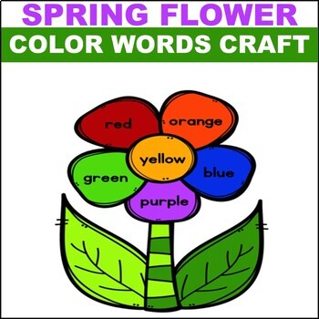Preview of Spring Color Words Sight Word Craft
