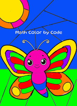 Preview of Spring Color by Code Addition, Subtraction, Multiplication, and Division 