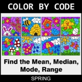 Spring Color by Code - Mean, Median, Mode, Range