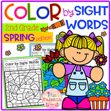 Spring Color by Code - Sight Words Second Grade