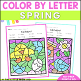 Spring Color by Letter - Alphabet Coloring Pages