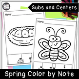 Spring Color by Note Printable Music Coloring Activity | K