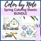 Spring Color by Note Worksheets BUNDLE // Solfege coloring